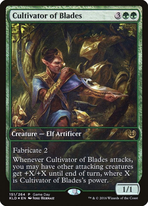 Cultivator of Blades (Game Day) (Full Art) [Kaladesh Promos] on Sale