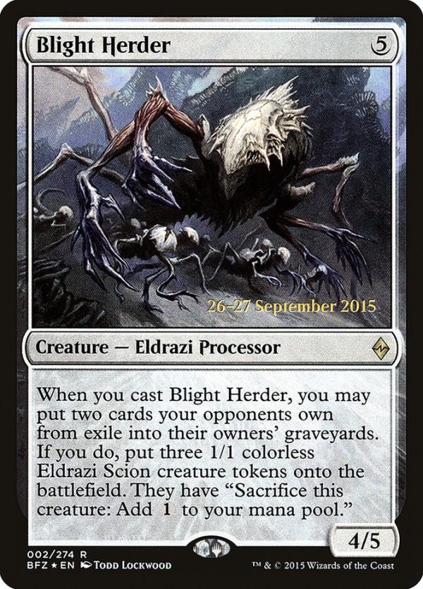 Blight Herder [Battle for Zendikar Prerelease Promos] Hot on Sale